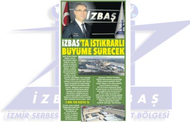 İzbaş - Press News - İZBAŞ’ta İstikrarlı Büyüme Sürecek
