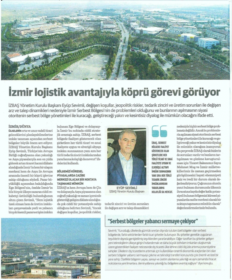 İzbaş - İzmir Lojistik Avantajıyla Köprü Görevi Görüyor!