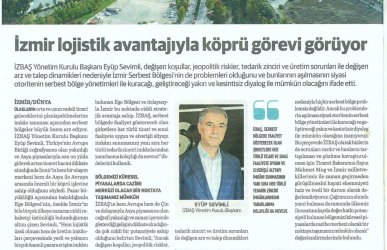 İzbaş - Press News - İzmir Lojistik Avantajıyla Köprü Görevi Görüyor!