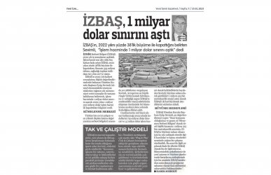 İzbaş - Новости в прессе - İZBAŞ Exceeded the 1 Billion Dollar Limit