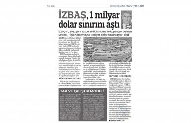 İzbaş -  - İZBAŞ 1 Milyar Dolar Sınırını Aştı