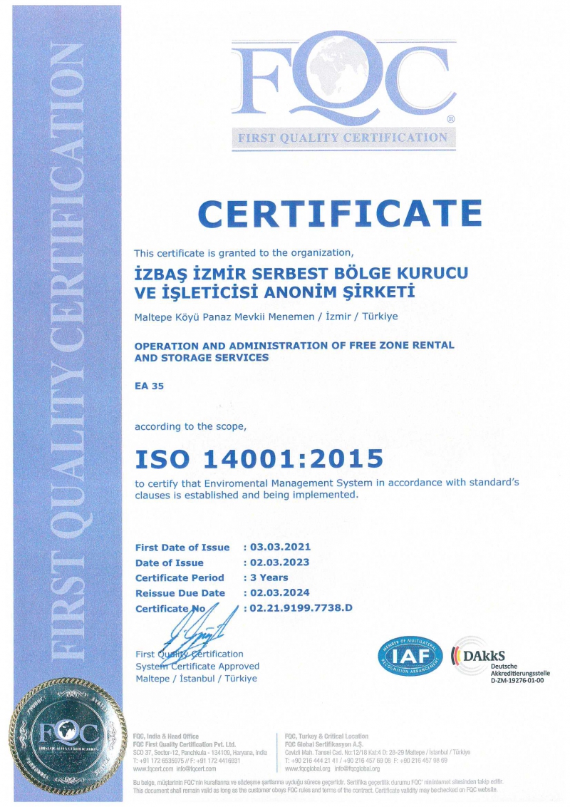 İzbaş - Сертификаты качества - Certificate - 2