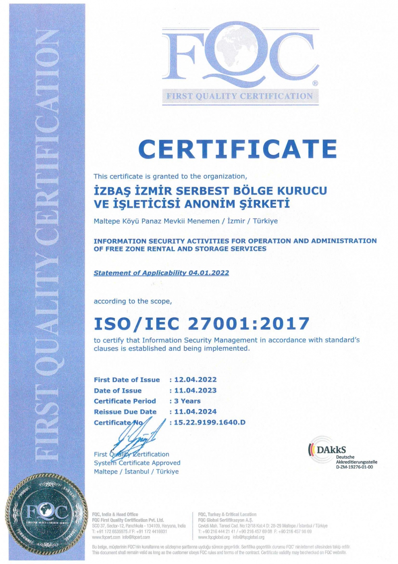 İzbaş - Сертификаты качества - Certificate - 4