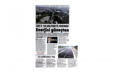 İzbaş - Press News - FROM İZBAŞ GIANT INVESTMENT IN SOLAR ENERGY