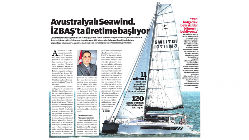 İzbaş - AVUSTRALYALI KATAMARAN DEVİ SEAWIND İZBAŞ’TA ÜRETİME BAŞLIYOR