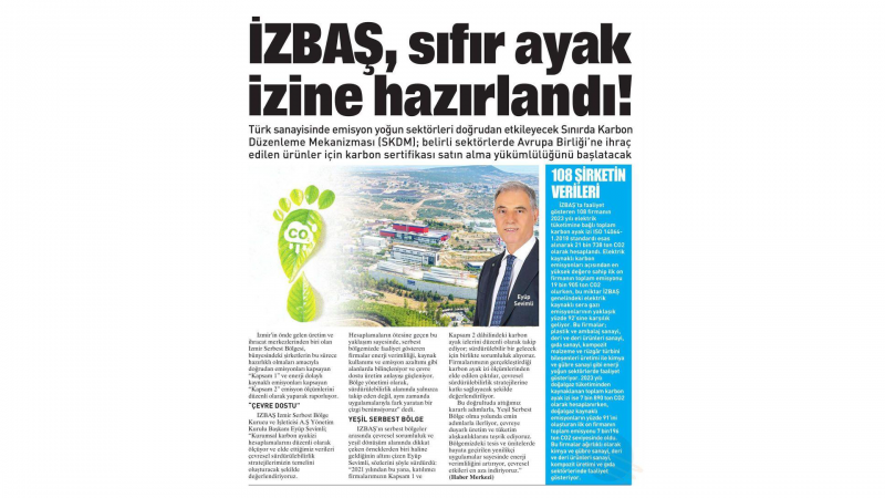 İzbaş - İZBAŞ, KARBON AYAK İZİ ÖLÇÜMÜNDE FARK YARATIYOR