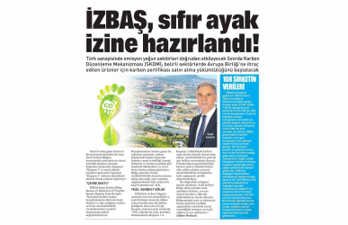 İzbaş - İZBAŞ'tan Haberler - İZBAŞ, KARBON AYAK İZİ ÖLÇÜMÜNDE FARK YARATIYOR