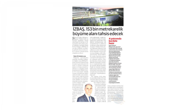 İzbaş - İZMİR’DEKİ YENİ YATIRIMLARIN ADRESİ İZBAŞ