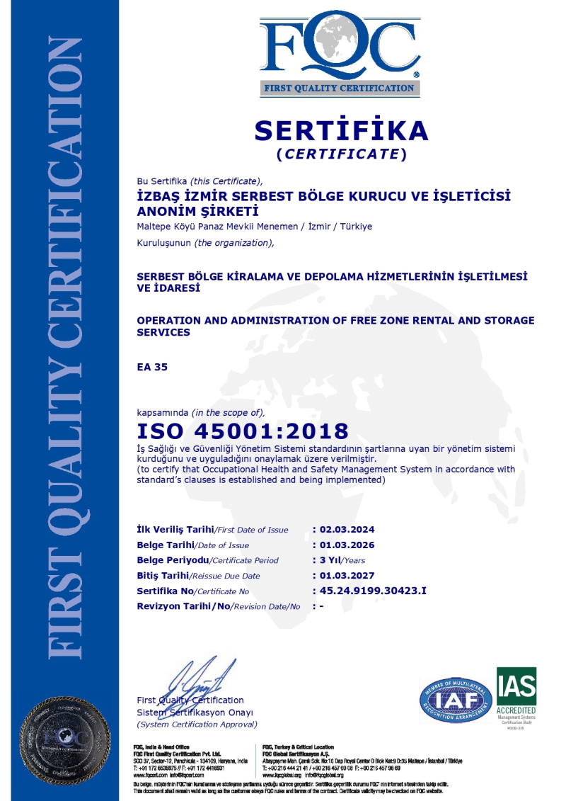 İzbaş - Сертификаты качества - Certificate - 4
