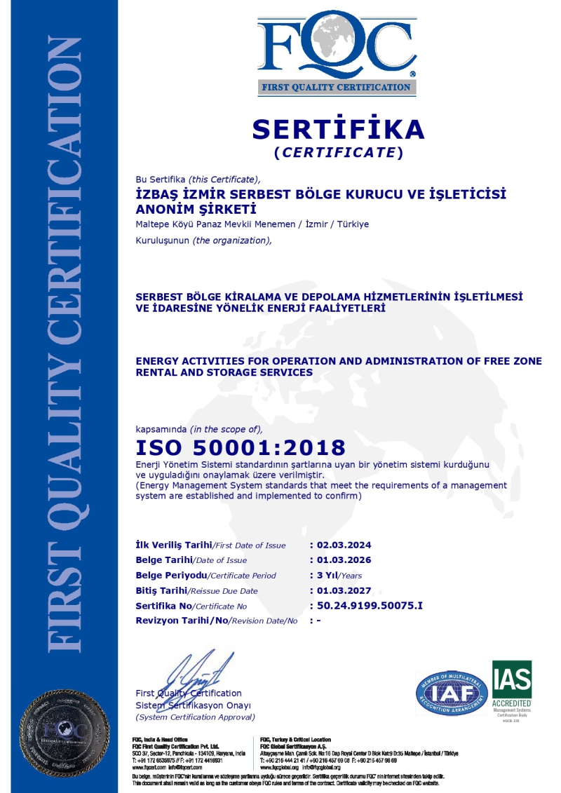 İzbaş - Kalite Belgelerimiz - Sertifika - 5