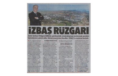 İzbaş - News From İZBAŞ - İZBAŞ, RÜZGÂR ENERJİSİNDE YENİDEN KÜMELENME ADRESİ